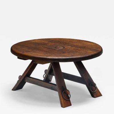 Brutalist Round Coffee Table France 1960s