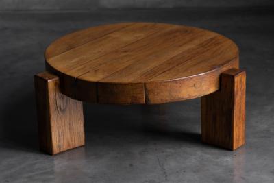 Brutalist Round Coffee Table Mid 20th Century