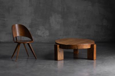 Brutalist Round Coffee Table Mid 20th Century