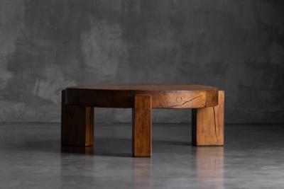 Brutalist Round Coffee Table Mid 20th Century