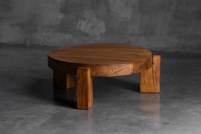 Brutalist Round Coffee Table Mid 20th Century