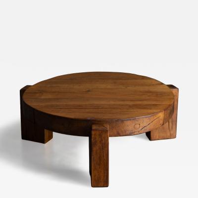 Brutalist Round Coffee Table Mid 20th Century