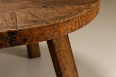 Brutalist Round Dining Table France 1950s