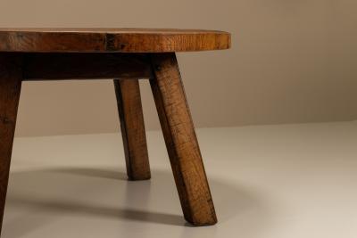 Brutalist Round Dining Table France 1950s