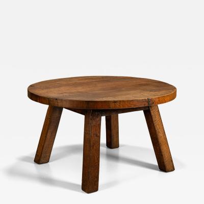 Brutalist Round Dining Table France 1950s
