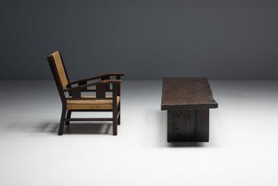 Brutalist Rustic Coffee Table Late 18th Century