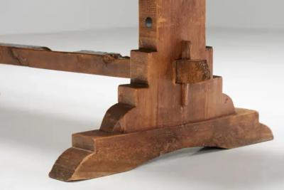 Brutalist Rustic Dining Table France Early 20th Century