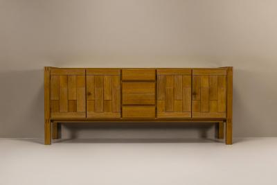 Brutalist Sideboard in Oak 1980s