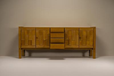 Brutalist Sideboard in Oak 1980s