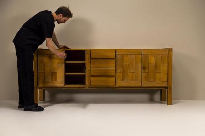 Brutalist Sideboard in Oak 1980s