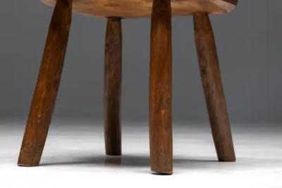 Brutalist Solid Wood Childs Armchair France 1960s