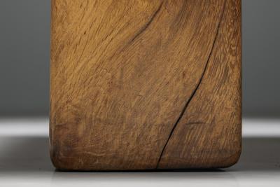 Brutalist Solid Wood Coffee Table 1940s