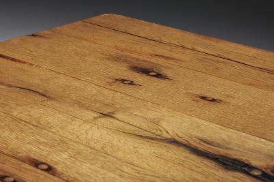 Brutalist Solid Wood Coffee Table 1940s