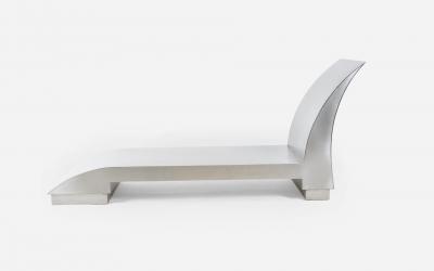 Brutalist Stainless Steel Chaise Lounge