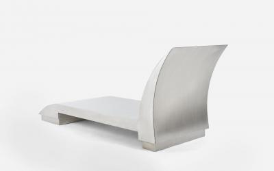Brutalist Stainless Steel Chaise Lounge