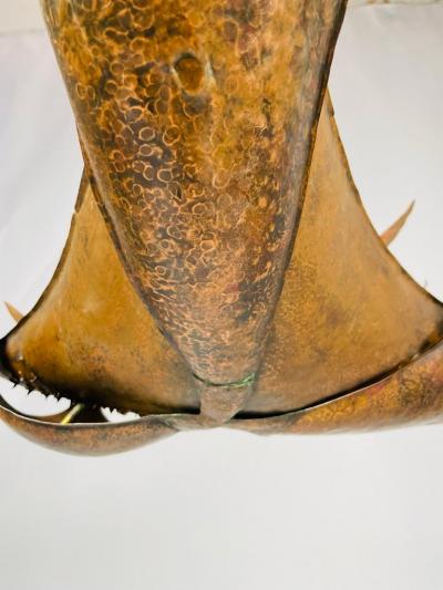 Brutalist Style Copper Chandelier