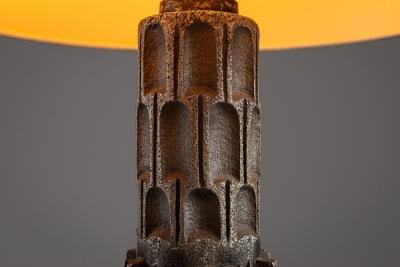 Brutalist Table Lamp in Cast Aluminium Europe Mid 20th Century