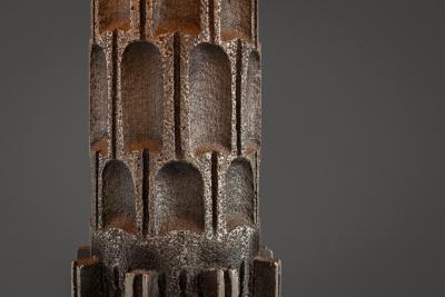 Brutalist Table Lamp in Cast Aluminium Europe Mid 20th Century