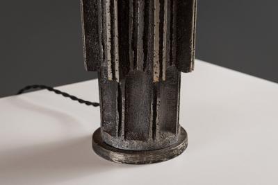 Brutalist Table Lamp in Cast Aluminium Europe Mid 20th Century