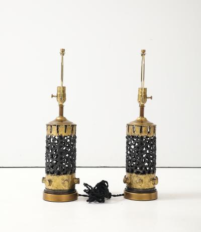 Brutalist Torch Cut Metal Lamps