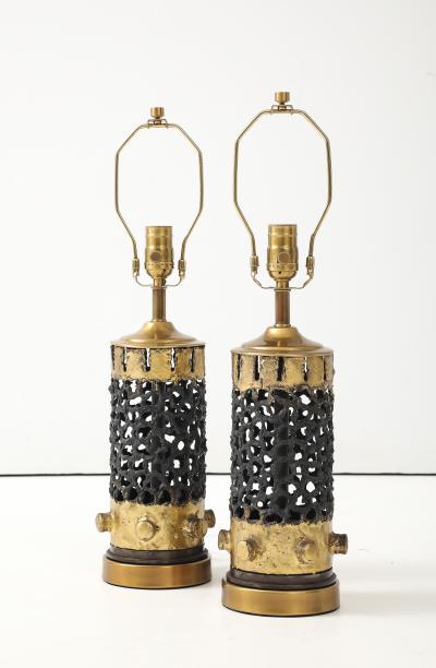 Brutalist Torch Cut Metal Lamps