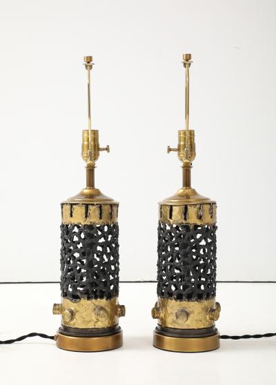 Brutalist Torch Cut Metal Lamps