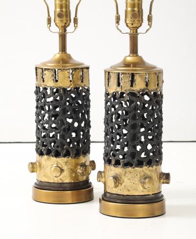 Brutalist Torch Cut Metal Lamps