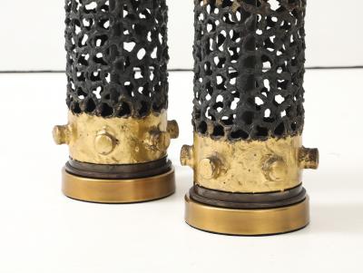 Brutalist Torch Cut Metal Lamps