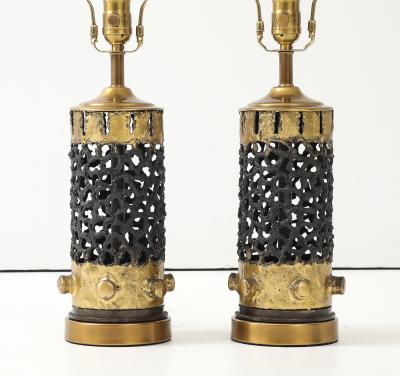 Brutalist Torch Cut Metal Lamps