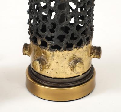 Brutalist Torch Cut Metal Lamps