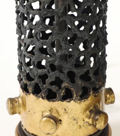 Brutalist Torch Cut Metal Lamps