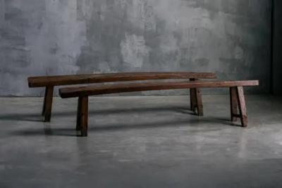 Brutalist Wabi Sabi Benches France 19th Century
