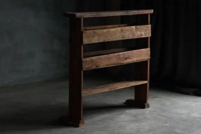 Brutalist Wabi Sabi Bookcase France 19th Century