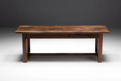Brutalist Wabi Sabi Dining Table France 19th Century