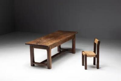 Brutalist Wabi Sabi Dining Table France 19th Century