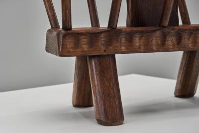 Brutalist Wooden Magazine Rack Europe Mid 20th Century