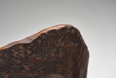 Brutalist Wooden Side Chair Europe Mid 20th Century