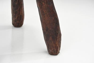 Brutalist Wooden Side Chair Europe Mid 20th Century