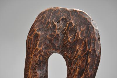 Brutalist Wooden Side Chair Europe Mid 20th Century