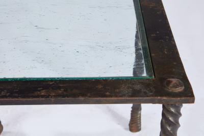 Brutalist Wrought Iron End Table