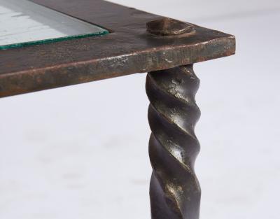 Brutalist Wrought Iron End Table
