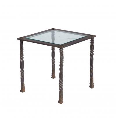 Brutalist Wrought Iron End Table