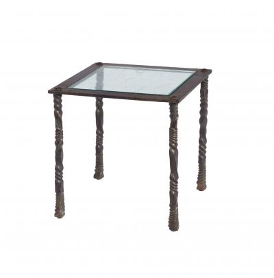Brutalist Wrought Iron End Table