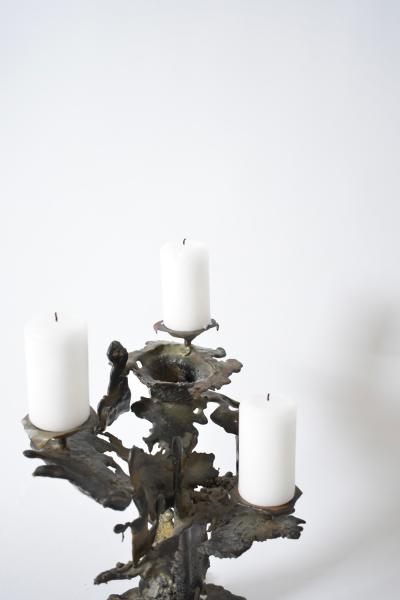 Brutalist candle holder 1960s 