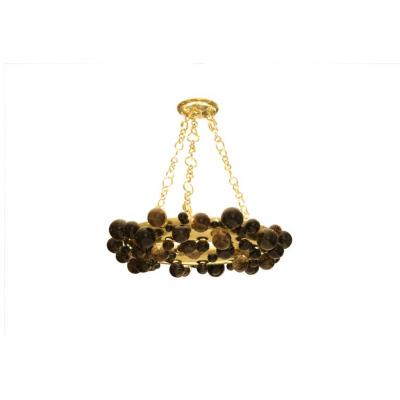 Bubble Ring Rock Crystal Chandelier by Phoenix
