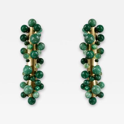 Bubble24 Green Rock Crystal sconces By Phoenix