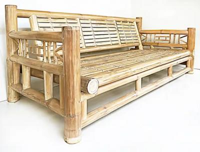 Budji Layug Antonio Budji Layug Style Vintage Coastal Bamboo Sofa