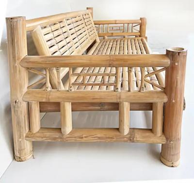 Budji Layug Antonio Budji Layug Style Vintage Coastal Bamboo Sofa