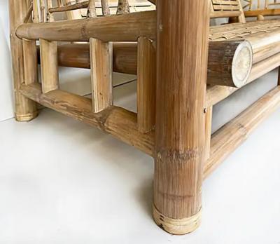 Budji Layug Antonio Budji Layug Style Vintage Coastal Bamboo Sofa