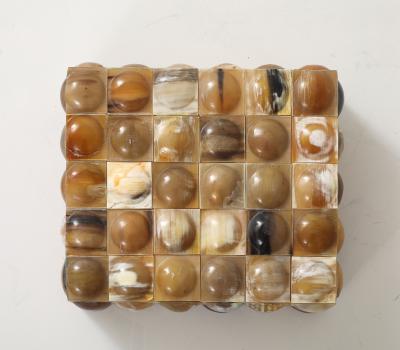 Buffalo Horn Convex Dot Keepsake Box
